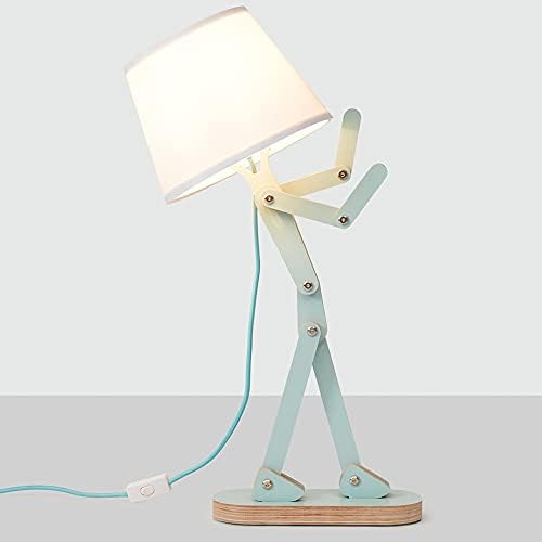 Cool Kids Wood Desk Lamp for Room Bedroom, Bulb Included, Pea Green