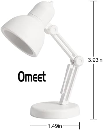 2 Pack LED Mini Table Lamp Fold-able Night Reading Book Lamps - White