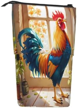 Sunflower Chicken Rooster Standing Pencil Case