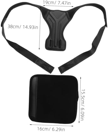 Ipetboom Adjustable Back Brace Black Posture Corrector for Men and Women