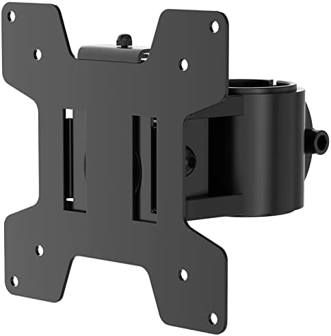 WALI Monitor Pole Mount for Universal Monitor Mounting System, Pole Mount Bracket Fits 1.375”Diameter Pole, Mounting Holes for 75 x 75mm and 100 x 100mm (VES01), Black