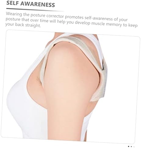 PartyKindom Adjustable Back Posture Corrector Strap for Men and Women