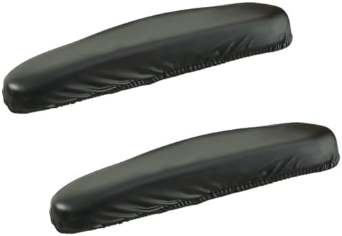 Office Chair Arm Covers Leather Office Removable Armrest Covering Stretch Water Resistant Chair Seat Hand Rest Protector for Computer Desk Chairs 1 Pair Black