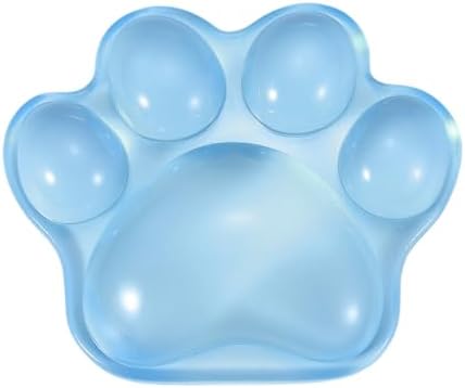 PATIKIL Gel Wrist Rest, Wrist Support for Mouse Dog Paw Shape Ergonomic Mouse Pad Soft Silicone Support Comfortable Cushion for Computer Gaming Office Home, Bright Blue