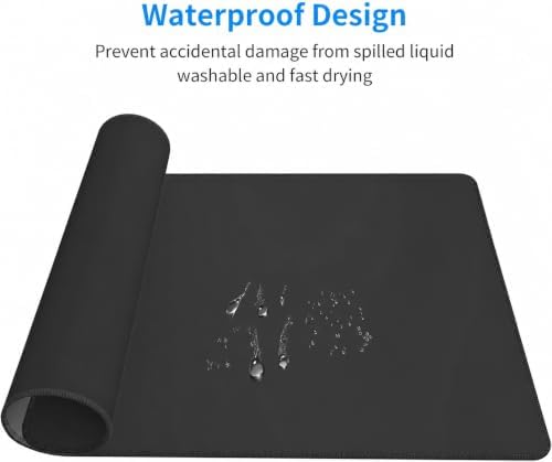 Large Gaming Mouse Pad 31.5 x 15.7 Inch, Black Extended Desk Mat
