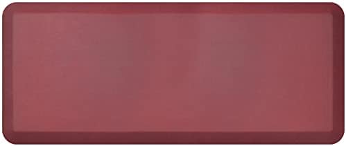 GelPro Stain Resistant Surface with 3/4 Thick Ergo-Foam Core for Health and Wellness, 20"x48", Leather Grain Cranberry
