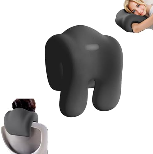 BLOWEST Extra Firm Office Chair Headrest Attachment – Ergonomic Adjustable Neck Support Pillow for Desk Chairs, Universal Fit for High Back Executive Chairs (Black)