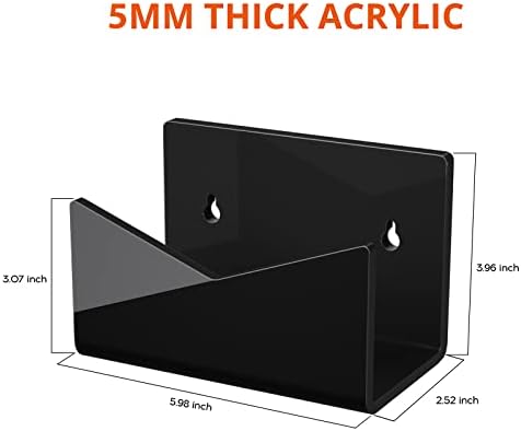 Richboom Acrylic Mail Holder, Envelope Holder for Desk Countertop Letter Holder for Home Office School (1 Section Black)