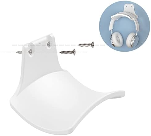 2-Pack Never Fall Headphone Hook Wall Mount Headset Holder White