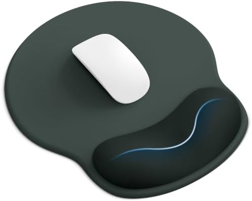 Mouse Pad with Wrist Rest for Desktop Large Ergonomic Mouse Mat(Black+Gray)