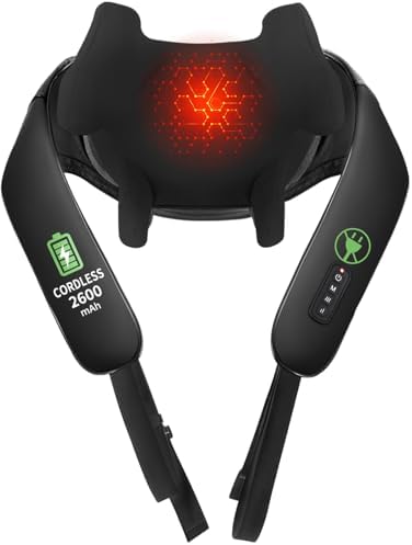 MASGRE Shiatsu Neck and Shoulder Massager with Heat for Pain Relief