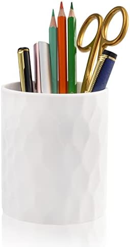 minimaliving Pen Holder,Nordic Style Silicone Waterproof Pencil Holder for Desk Simple&Modern Minimalist Makeup Organizer Multifunctional Office Supplies for Home,Kids and School (White)