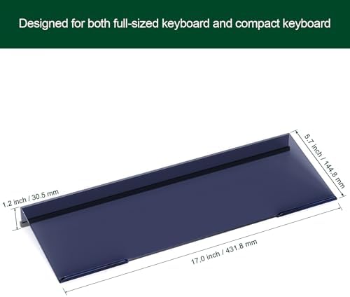 Computer Keyboard Stand Holder - Ergonomic Acrylic Keyboard Stand for Desktop Comfortable Keyboard Tray Riser with Silicone Anti-Slip Strip for Home School Office Desk Accessory, Black
