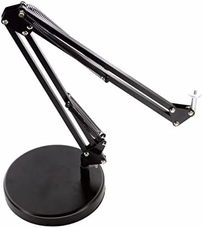 Desk Lamp Base: Round inches Mounting Stand for Desk Lamps,Magnifying Glass with Light,Mic Arm Desk Mount,Swing Arm Desk Lamp,for Home Office,Compatible for lk-1 cl-2 (Black)