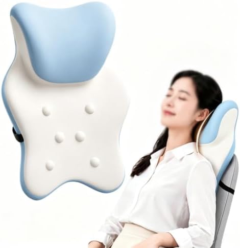 Office Chair Headrest Attachment, Neck Support for Office Chair (Blue)