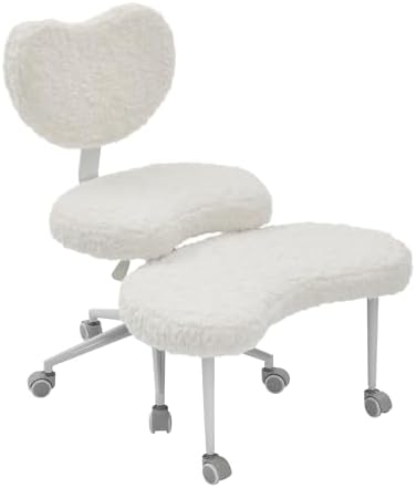 Criss Cross Office Desk Chair with Swivel Footstool, 300lb Capacity