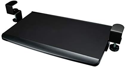 Desk Tray Add-on - CTA Desk Add-on Bundle with Keyboard Tray, Desk Organizer, Heavy-Duty Metal Keyboard, Mouse Tray, Organizer Tray Compartments, and Cable Routing Column (PC-DAB) - Black