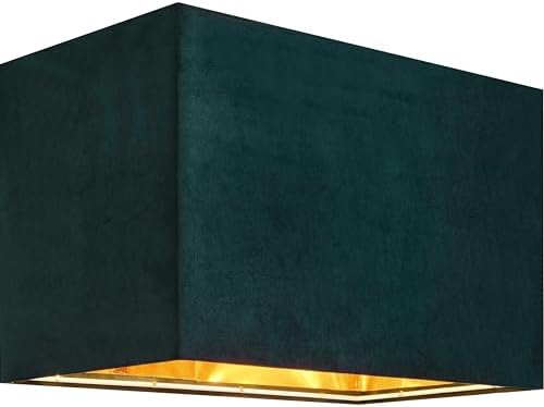 GO&SO 14" Rectangle Lamp Shades Set of 2 Medium,Mirror Reflect Art Shade
