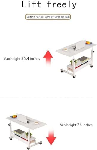 Standing Desk Height Adjustable, Stand up Desk, Easy Lift Height Computer Workstations,Home Office Study Room Portable Small Table White