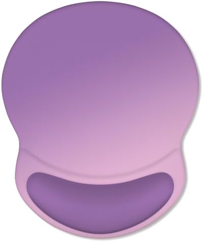 ITNRSIIET Ergonomic Mouse Pad with Comfort Gel Wrist Rest, Non-Slip PU Base, Smooth Textured Surface, Reduces Hand Fatigue & Wrist Pain, 8.7 x 7.2 Inch for Office Gaming Home, Purple Pink