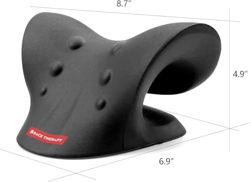 Neck and Shoulder Relaxer, Cervical Traction Device for TMJ Pain Relief, Neck Hump & Cervical Spine Alignment, Chiropractic Neck Stretcher Pillow