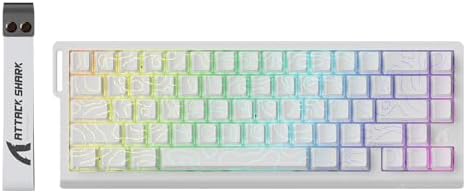 ATTACK SHARK X68HE RT Mechanical Gaming Keyboard 60% Wired TKL-WhiteContour