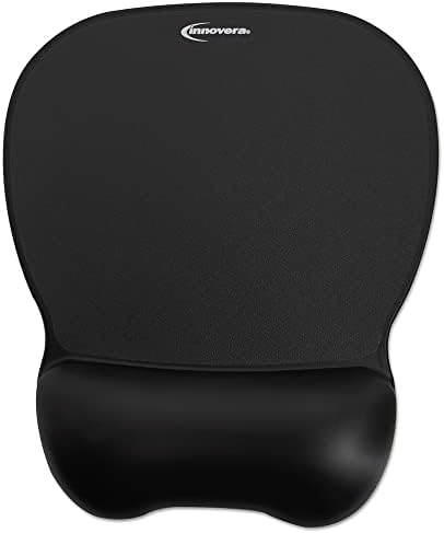 Innovera Gel Mouse Pad with Wrist Rest, Nonskid Base, 9 X 7.5 - Inches Black (51450)