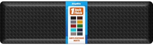 1" Thick Kitchen Mats for Floor, Water Resistant Floor Rug,Black/72" x 20"