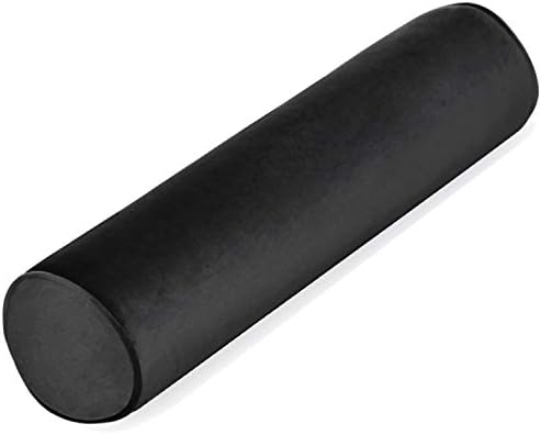Tinbolunce Memory Foam Round Neck Pillow for Sleeping, Neck Pain Relief, Side Back Stomach Sleeper, Car or Office Chair Sofa,Cervical Bolster Length 24" x 6" Diameter (Black)