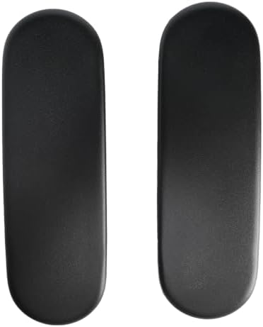 Arm Pads Caps Replacement for Herman Miller Fixed and Height Adjustable Armrest Sayl Office Chair, Black Vinyl (1-Pair)