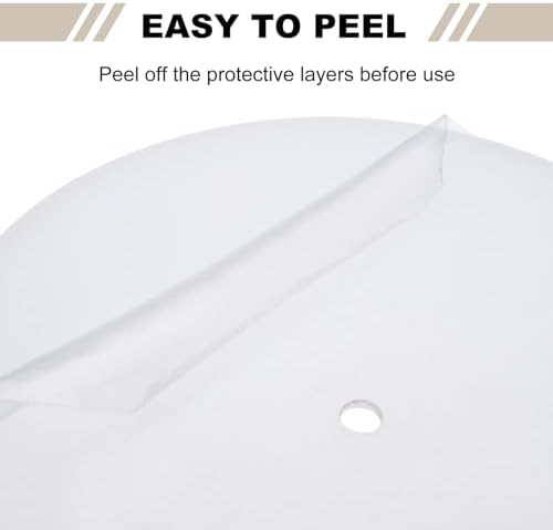 Round Lampshade Diffuser, 9" Diameter with 3/8" Center Hole Diffuser Lamp Shade for Drum Style Lampshades Pendants Softening Light, Frosted White Acrylic, Fits 9.5-11" Openings