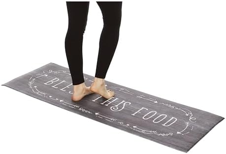 J&V TEXTILES Kitchen Mat Cushioned Anti Fatigue Floor Mat,19.6"x55", Thick Non Slip Waterproof Kitchen Rugs and Mats, Standing Mat for Kitchen,Floor,Home,Office,Desk,Sink,Laundry (Love Grows Here)