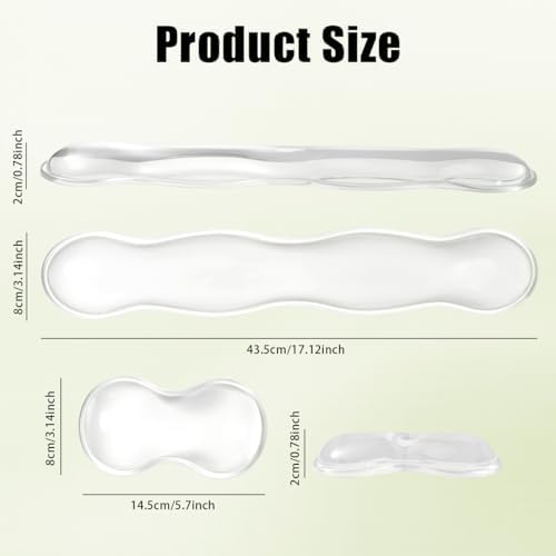 17.12inch Longer Gel Wrist Rest Set for Full-Sized Computer Keyboard