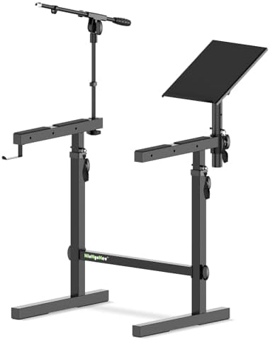 Keyboard Stand Heavy Duty Piano Stand with Mic and Laptop Stand