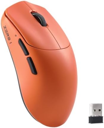 Zero1 Pro Wireless Mouse,Tri-Mode Gaming Mouse, 24K DPI Orange Mouse