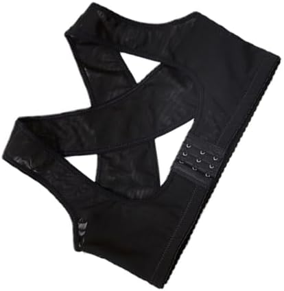 Beaupretty Adjustable Posture Corrector Back Brace, Black Size S