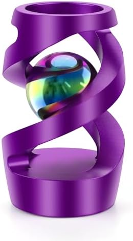 Kinetic Spinning Desk Toy, ADHD Stress Fidget Desktop Decor Purple