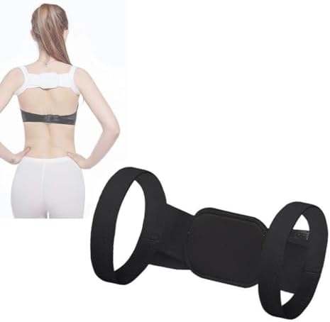 DeepCrush Adjustable Back Belt - Posture Corrector for Women and Men - Shoulder Brace - Upper Back Pain Relief - Neck Pain Support - Elasticity Belt for Standing and Sitting