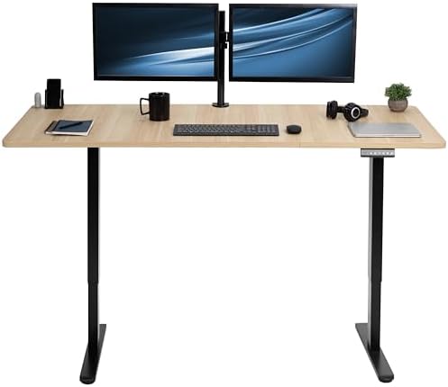 VIVO Light Wood 71 x 30 in Standing Desk, DESK-KIT-E2B7C