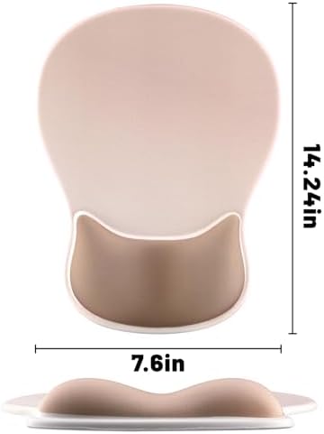 Ergonomic Mouse Pad with Wrist Rest - Gel Wrist Support Mousepad with Non-Slip PU Base for Computer, Laptop, Office & Home