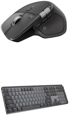 Logitech MX Master 4 for Mac Wireless Bluetooth Mouse with Haptic Feedback + MX Mechanical Wireless Illuminated Keyboard with Tactile Quiet Switches - USB-C, Windows, Linux, Chrome, Mac - Space Black