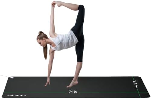 Grounding Yoga Mat, 71x24 Inch Grounding Pad, Non-Slip Earth Connected Mat with 15ft Cord for Yoga, Sleep, Work & Meditation
