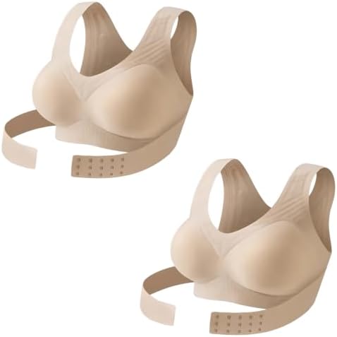 Posture Corrector Bra for Women Wireless Front Closure Cross Back Bras