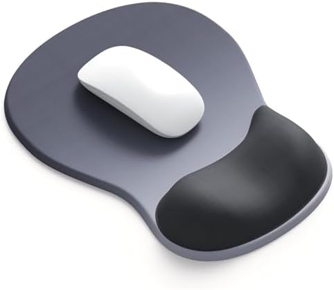 Ergonomic Mouse Pad with Gel Wrist Support, Comfortable Wrist Rest Mousepad with Non-Slip PU Base for Pain Relief, Desk, Home & Office(Midnight)