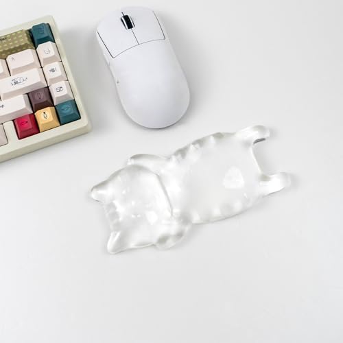 Ergonomic Gel Mouse Wrist Rest,Clear Cute Cat Mouse Wrist Rest