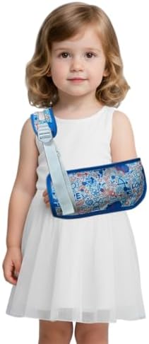 Arm Sling for Kid Shoulder Immobilizer for Recovery(Blue heart, Small)