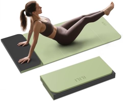 ILILI Foldable Yoga Mat 10mm, Extra Thick, Extra Long, 75x26x0.4 Inch, TPE