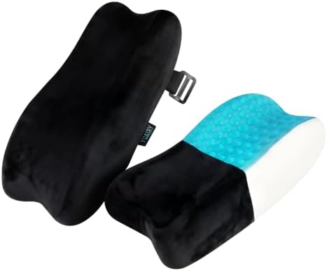 Office Chair Arm Pads, Gel Memory Armrest Pads, Set of 2 Velvet