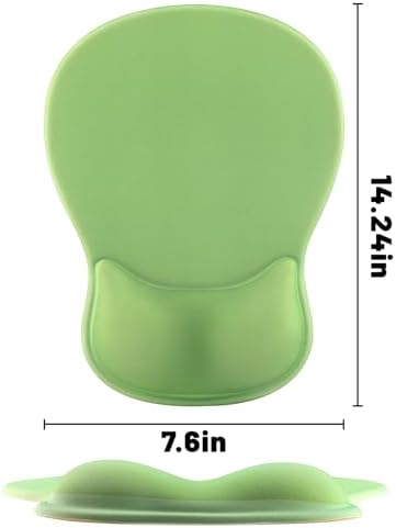 Ergonomic Mouse Pad with Wrist Rest - Gel Wrist Support Mousepad with Non-Slip PU Base for Computer, Laptop, Office & Home