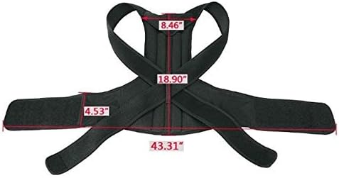 ASHER FASHION Postural Correction vest Unisex Anti-hump Correction Tape Adjustable Body Shaping Corrector Adult Invisible Sitting Clothes (Small)